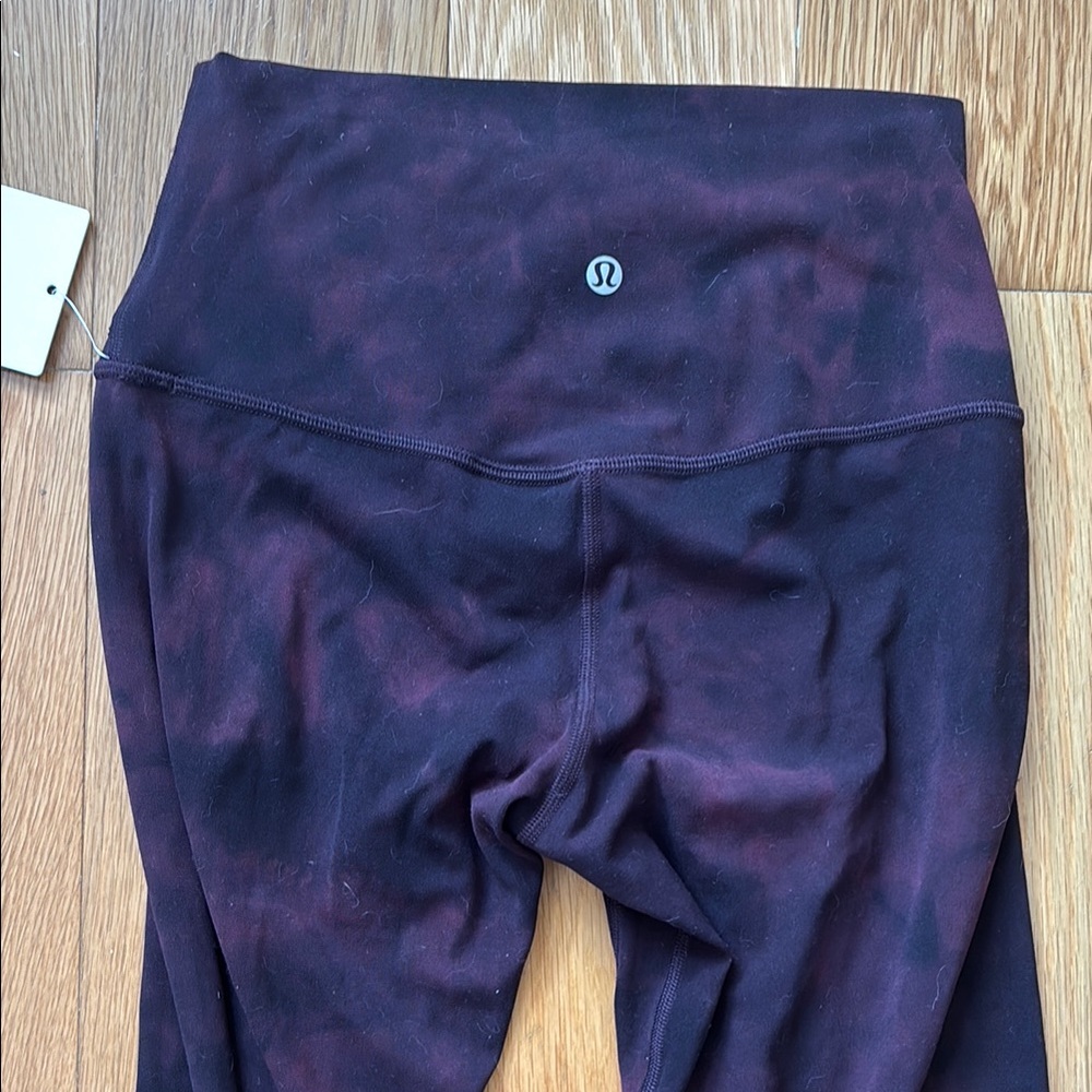 NWT lululemon athletica maroon Leggings - Picture 4 of 4